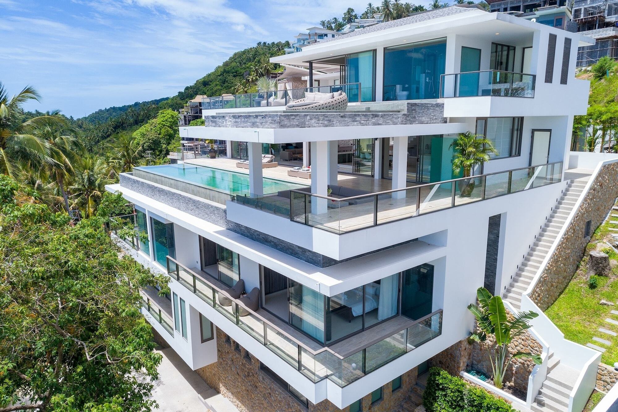 Villa One - New Luxury Sea View Villa Chaweng Plajı Dış mekan fotoğraf